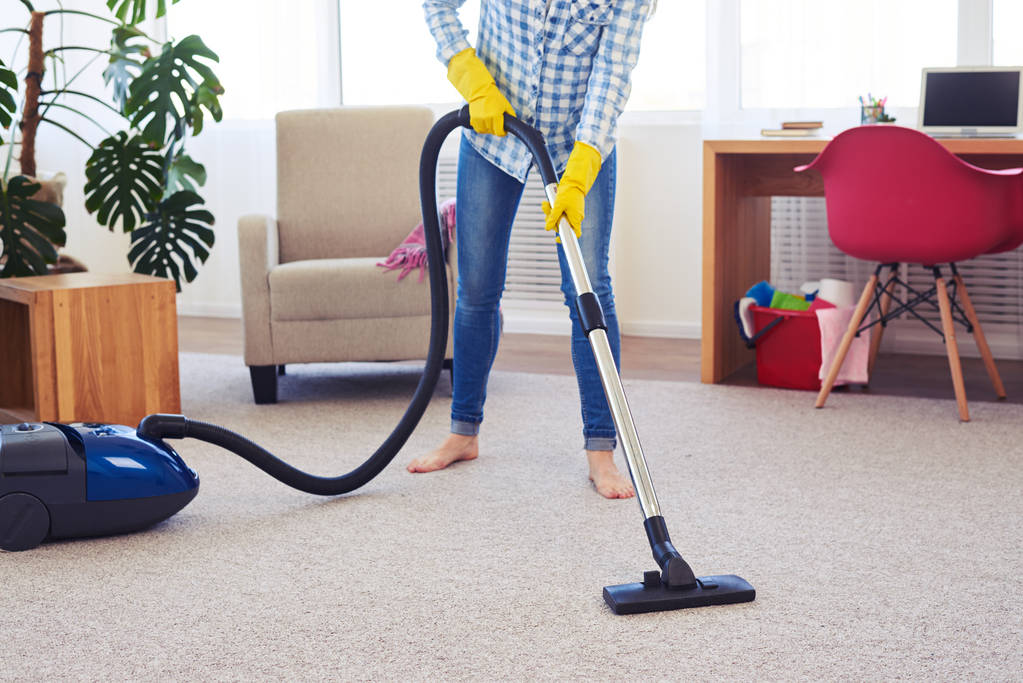cleaning with vacuum cleaner